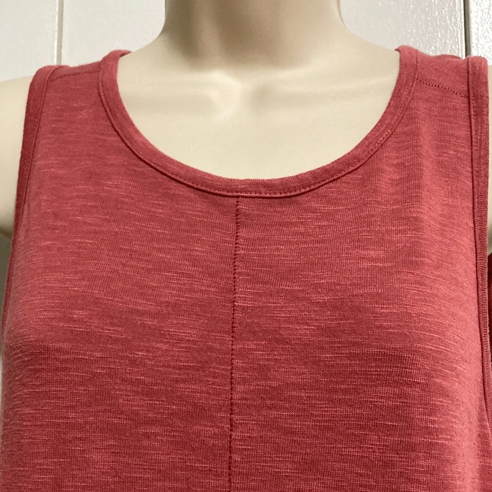 J Crew Tiered Keyhole Tunic Tank Top Rose Deep Pink Womens Medium